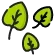 jeu d'icone multiple_Feuillage plante